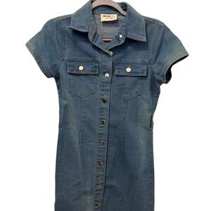 Blue Denim Mini Dress